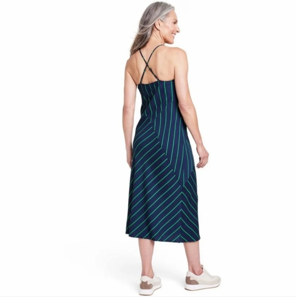 🎉3xHP🎉 NWT Navy & Green Striped Rowing Blazers x Target Dress, 3XL 👗 - Picture 3 of 8